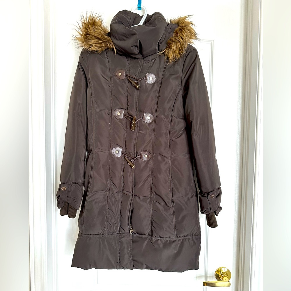 Calvin Klein Women’s Down Blend Jacket - Brown, Size XS